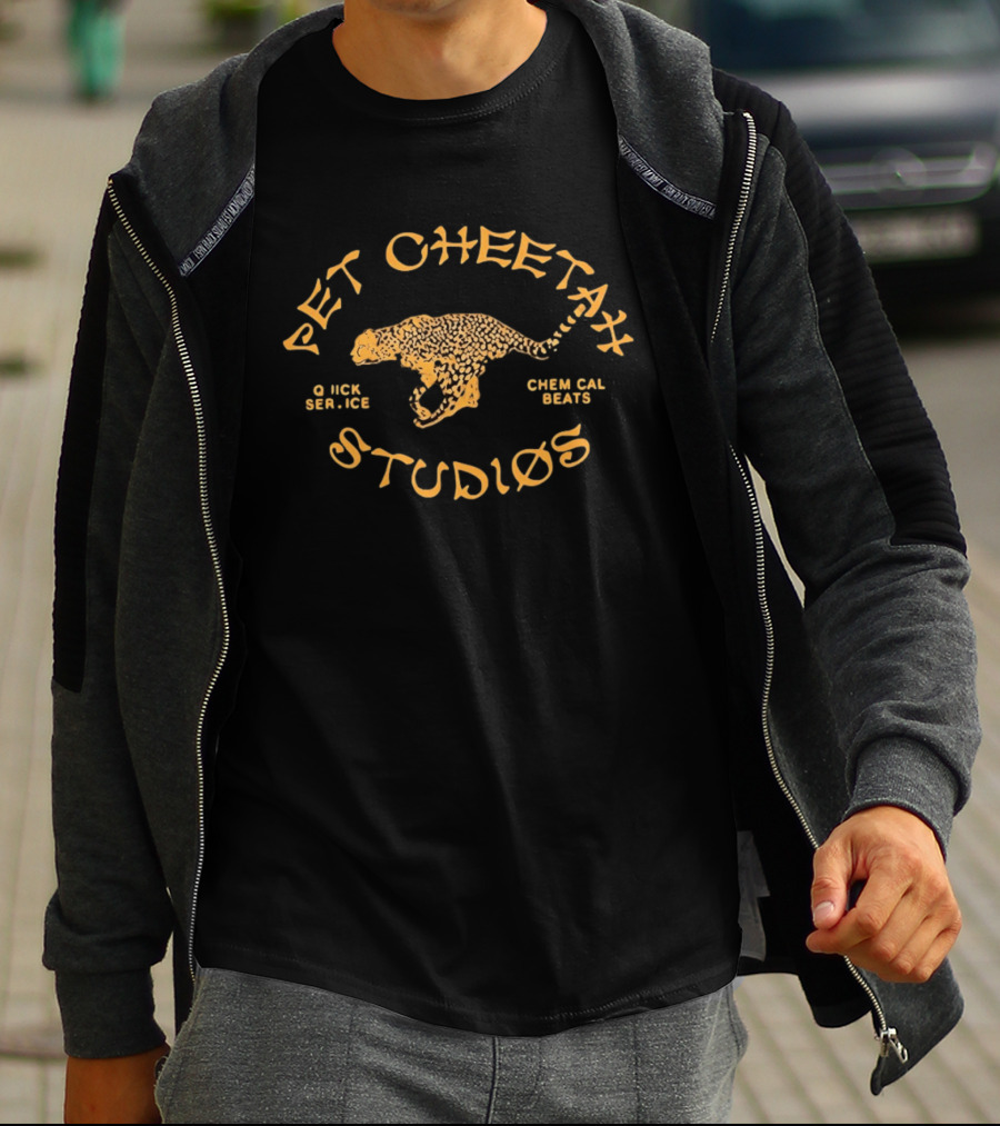 Pet Cheetah Studios Quick Service Chemical Beats Cheetah T-Shirt