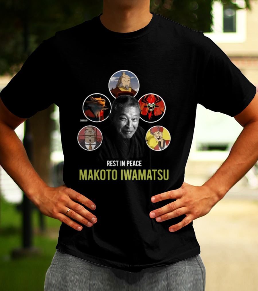 Rest In Peace Makoto Iwamatsu Uncle Iroh Aku Splinter Happy Cat Image T-Shirt