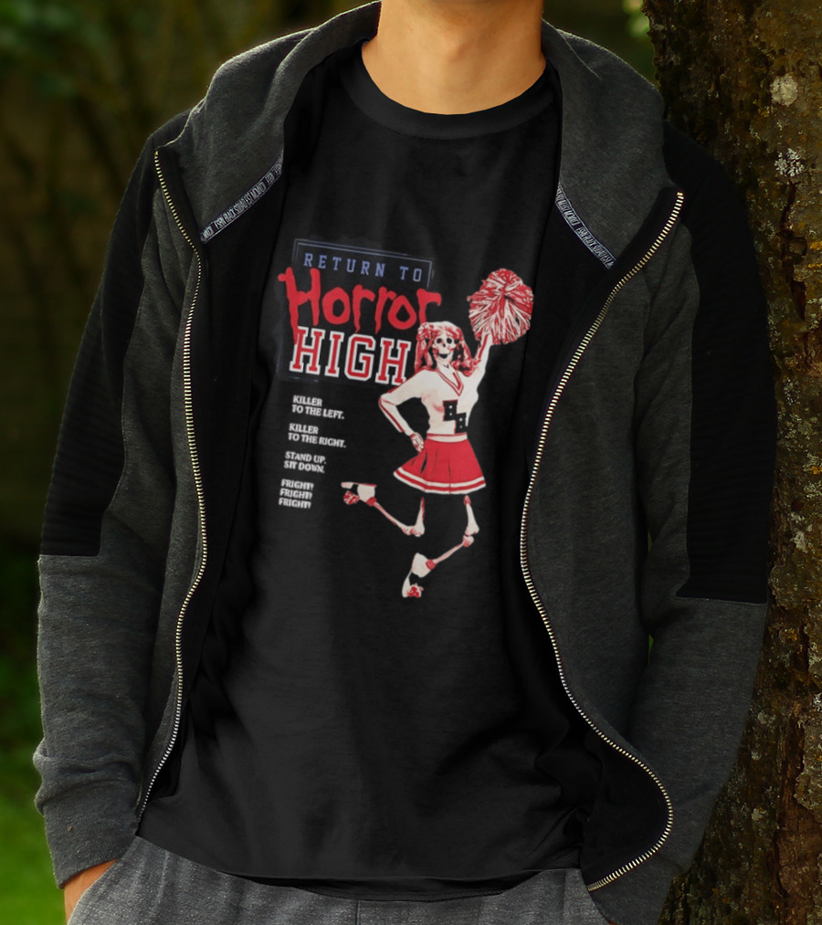 Return To Horror High Killer Cheerleader Skeleton Fright T-Shirt