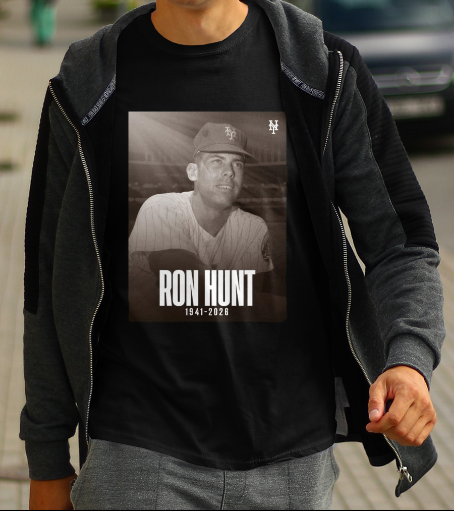 Ron Hunt 1941 2026 NY Mets Legend T-Shirt