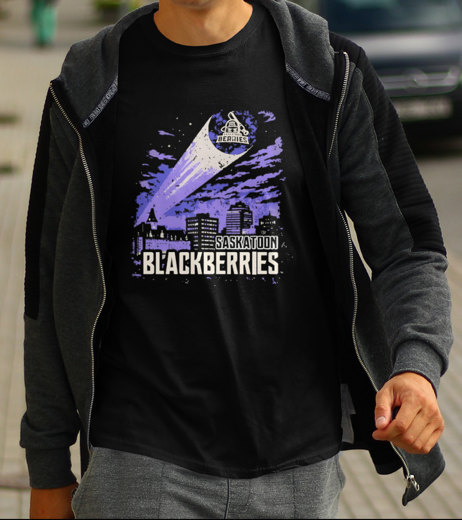 Saskatoon Blackberries Vintage Baseball T-Shirt