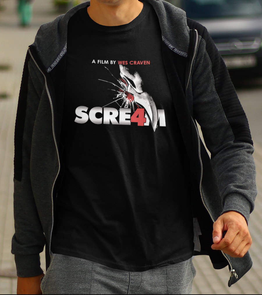 A Film By Wes Craven Scream 4 New Decade New Rules T-Shirt