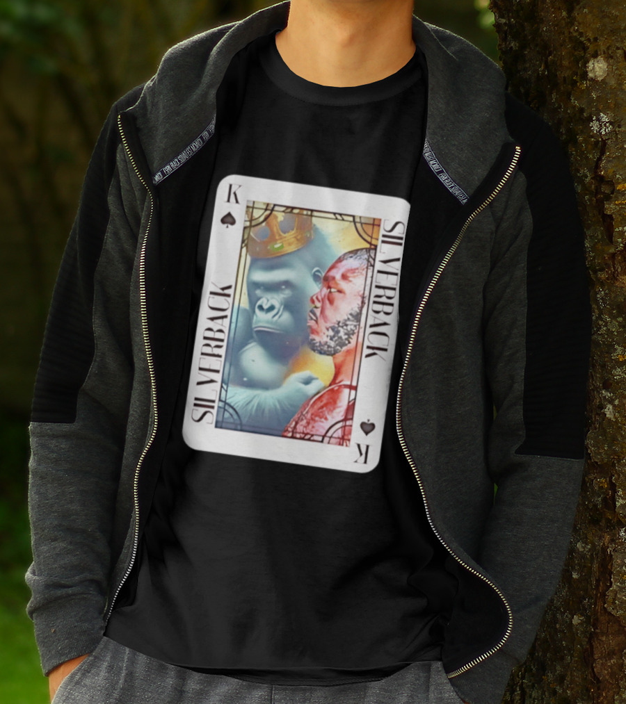Silverback King Of Spades Gorilla Playing Card T-Shirt