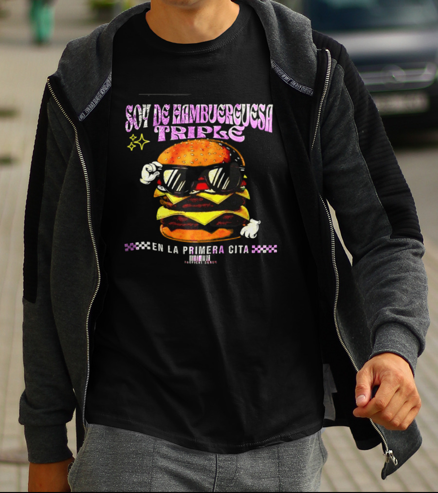 Soy De Hamburguesa Triple En La Primera Cita Tropical Beats T-Shirt