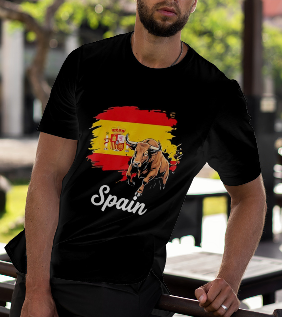 Spain Bull Flag Toro Spain Heritage Red Yellow T-Shirt