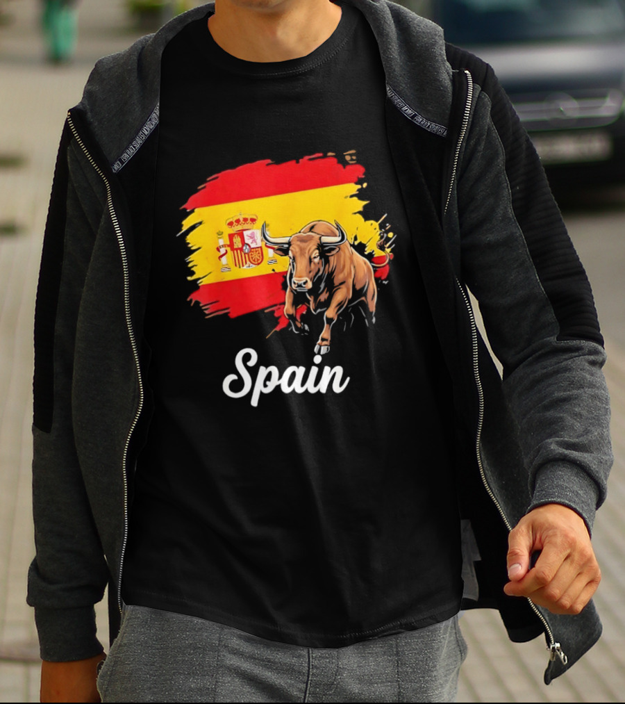 Spain Bull Flag Toro Spain Heritage Red Yellow T-Shirt