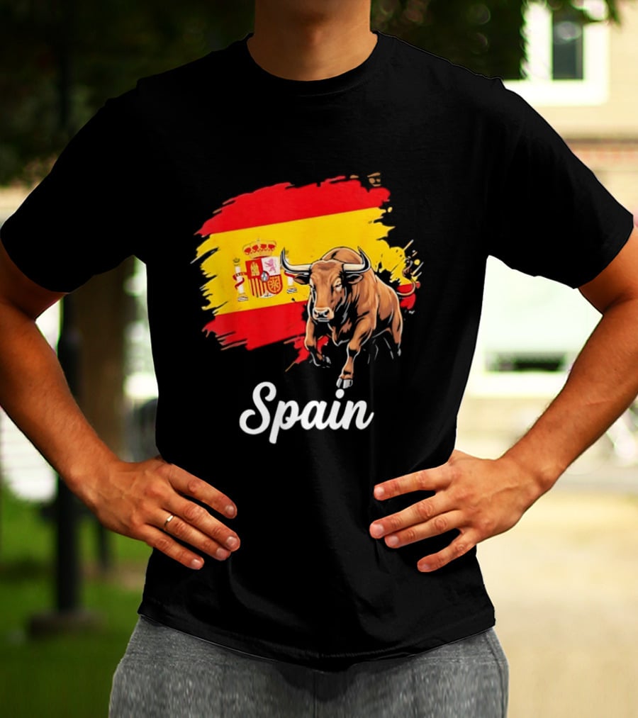 Spain Bull Flag Toro Spain Heritage Red Yellow T-Shirt