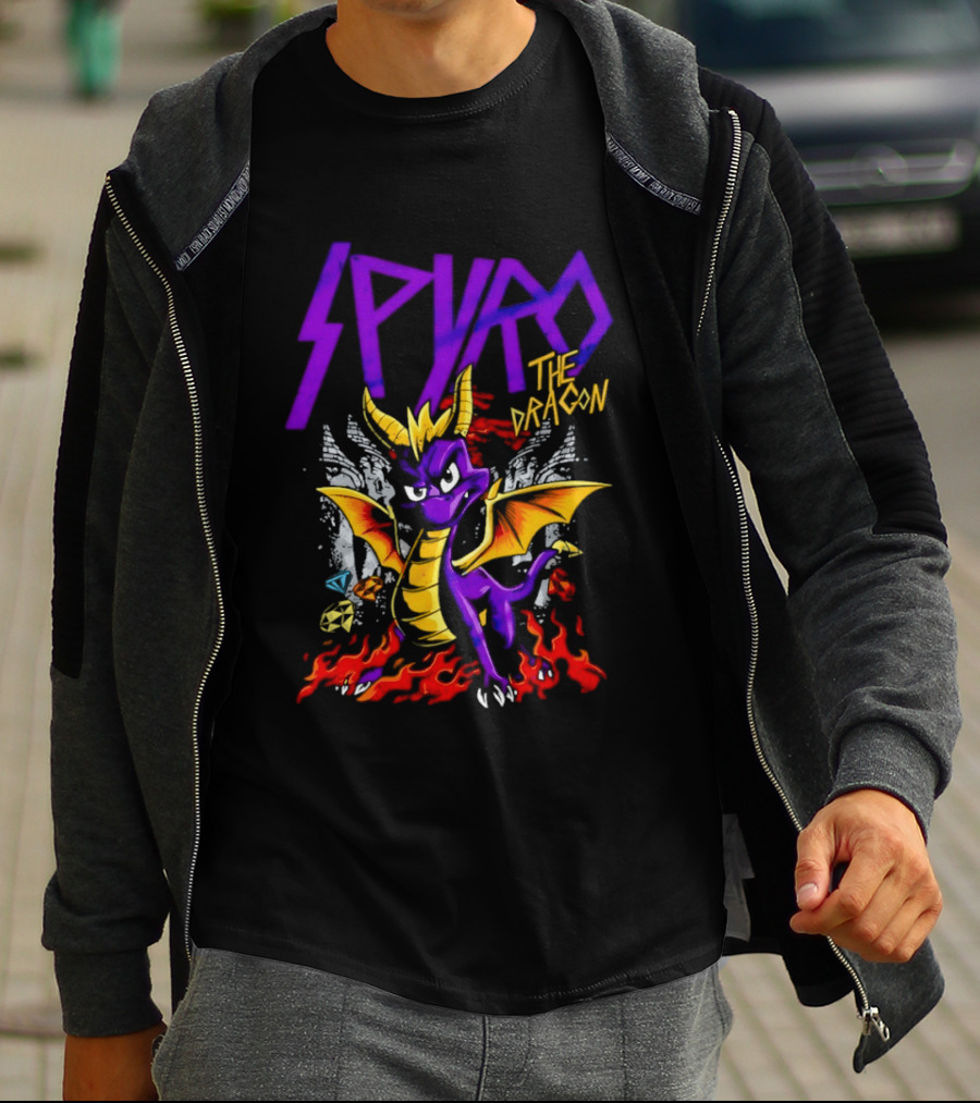Spyro The Dragon Purple Fire Adventure T-Shirt