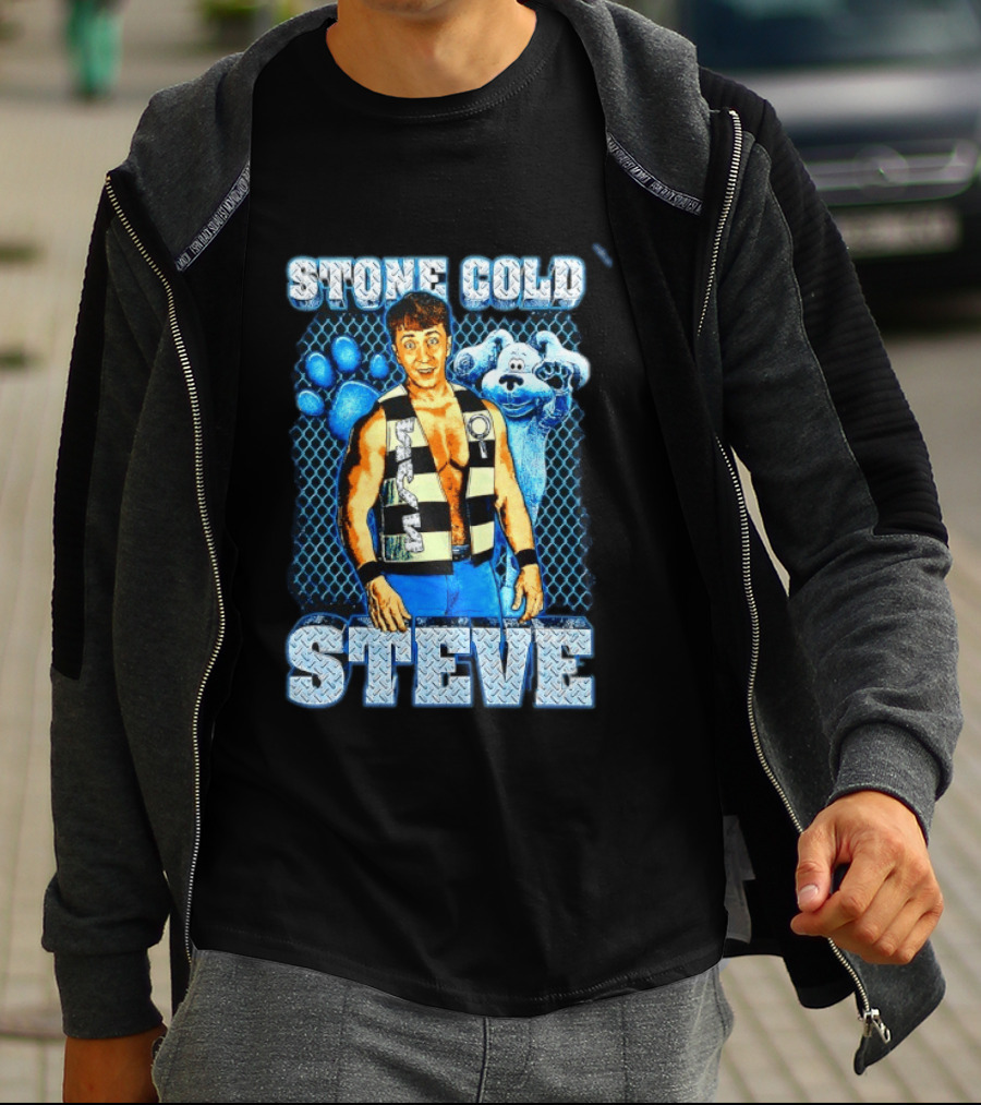 Stone Cold Steve Austin Blue Clues Mashup T-Shirt