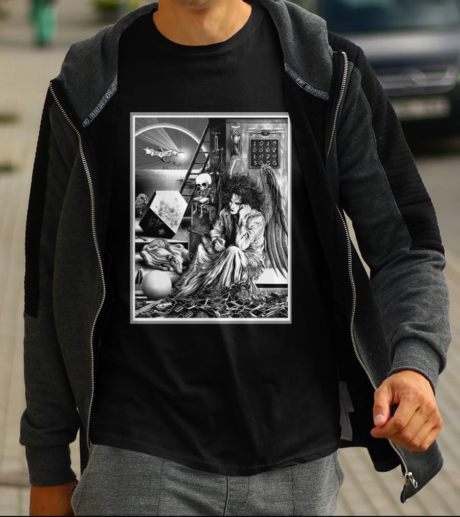 The Cure Berlin Germany 2026 Night 1 Limited Edition Event Wuhlheide July 10 Angel Artwork Skull Ladder T-Shirt