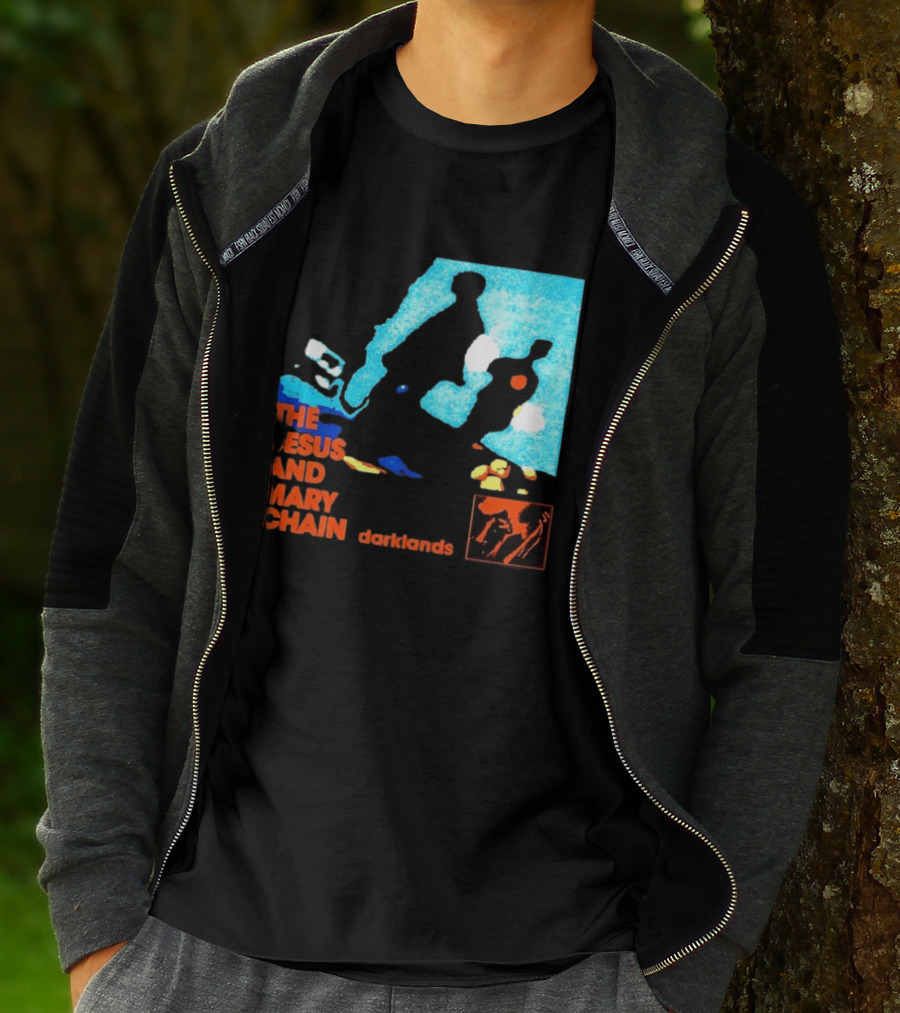 The Jesus And Mary Chain Darklands Alternative Rock Blue Black T-Shirt