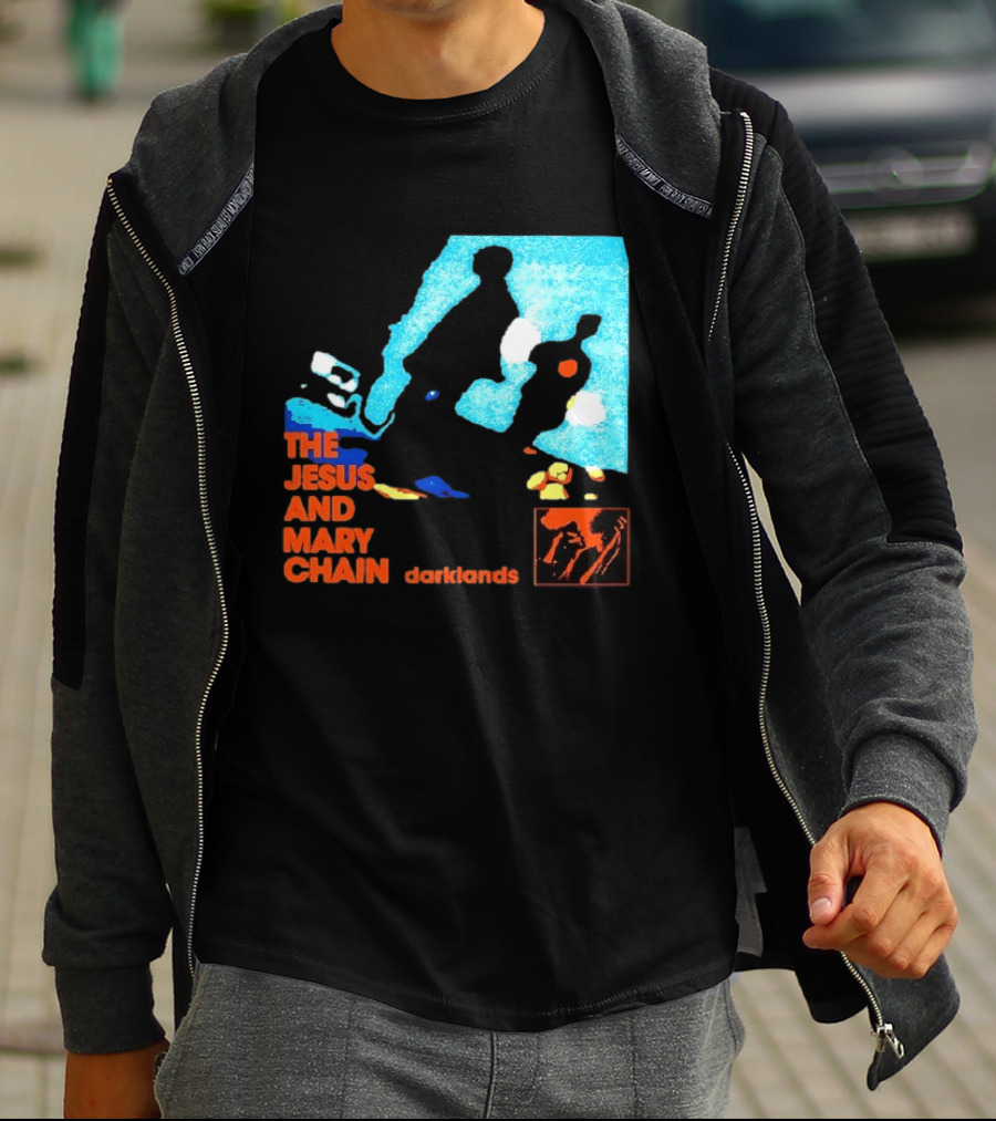 The Jesus And Mary Chain Darklands Alternative Rock Blue Black T-Shirt