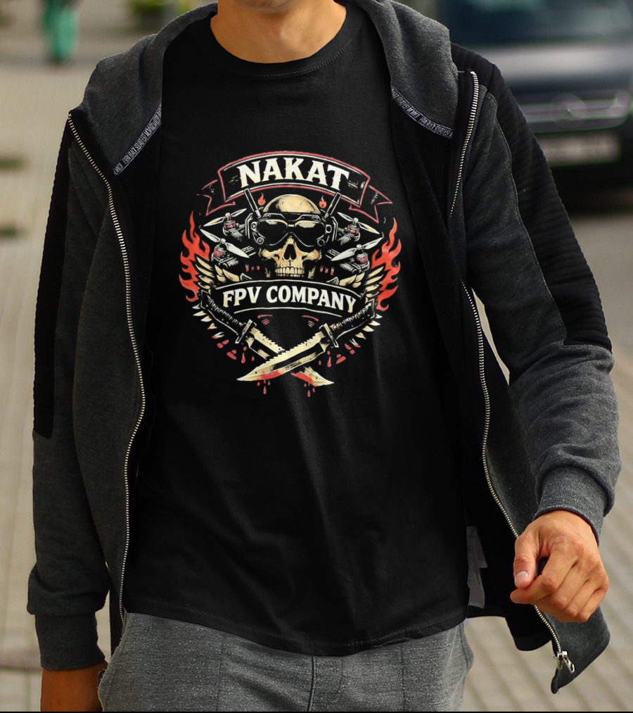 Nakat FPV Company Skull Daggers Flame T-Shirt