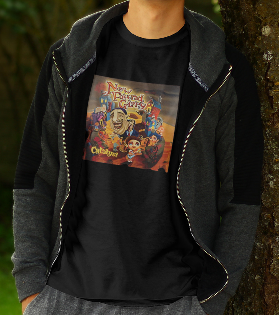 New Found Glory Catalyst Album Artwork With Cartoon Characters T-Shirt
