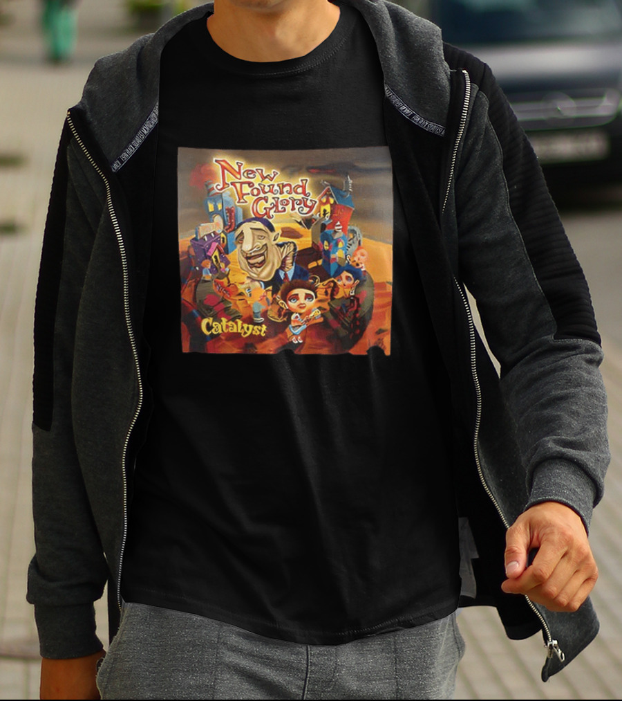New Found Glory Catalyst Album Artwork With Cartoon Characters T-Shirt