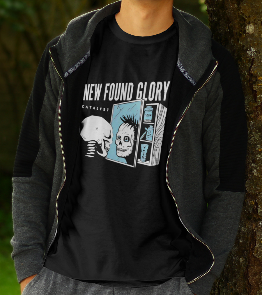 New Found Glory Catalyst Reflective Skull Punk Rock Alternative T-Shirt
