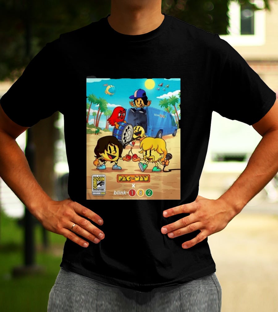 Comic Con San Diego Exclusive 2026 Blink 182 X Pac Man July 23 26 Home Decor T-Shirt