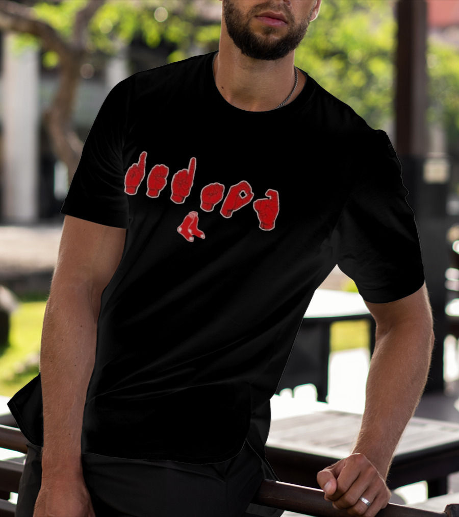 Original Boston Red Sox ASL Hand Sign Baseball Team T-Shirt