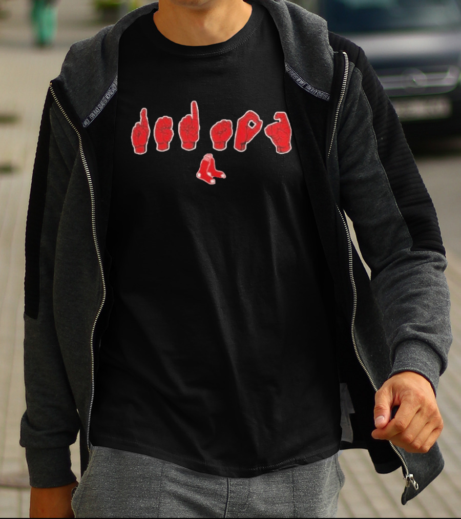 Original Boston Red Sox ASL Hand Sign Baseball Team T-Shirt