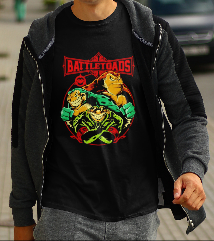 Battletoads Trio Rash Zitz Pimple Retro Gaming Legends T-Shirt