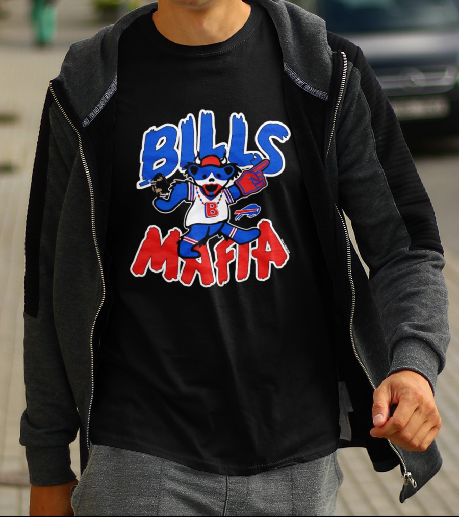 Buffalo Bills Mafia Grateful Dead Bear BILLS MAFIA T-Shirt