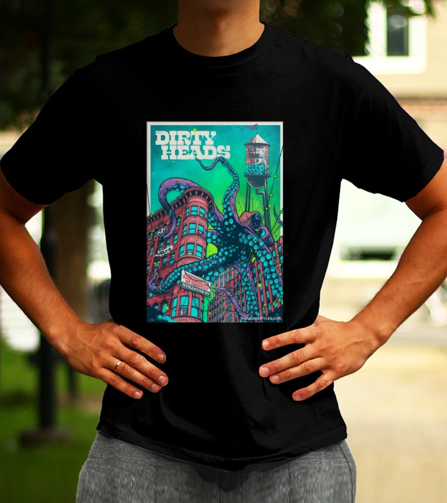 Dirty Heads Live At Syracuse Amphitheater July 19 2026 Octopus T-Shirt