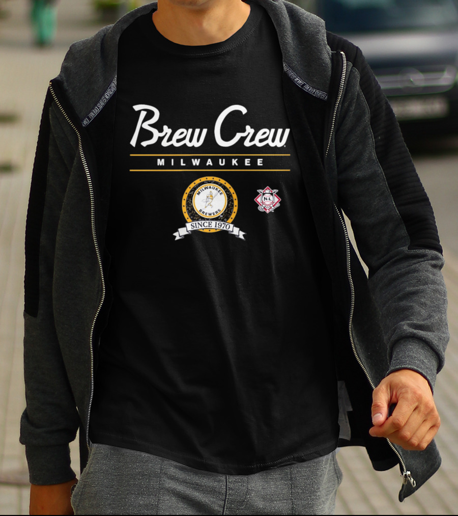 Brew Crew Milwaukee Brewers Since 1970 MLB N.L. Champion T-Shirt