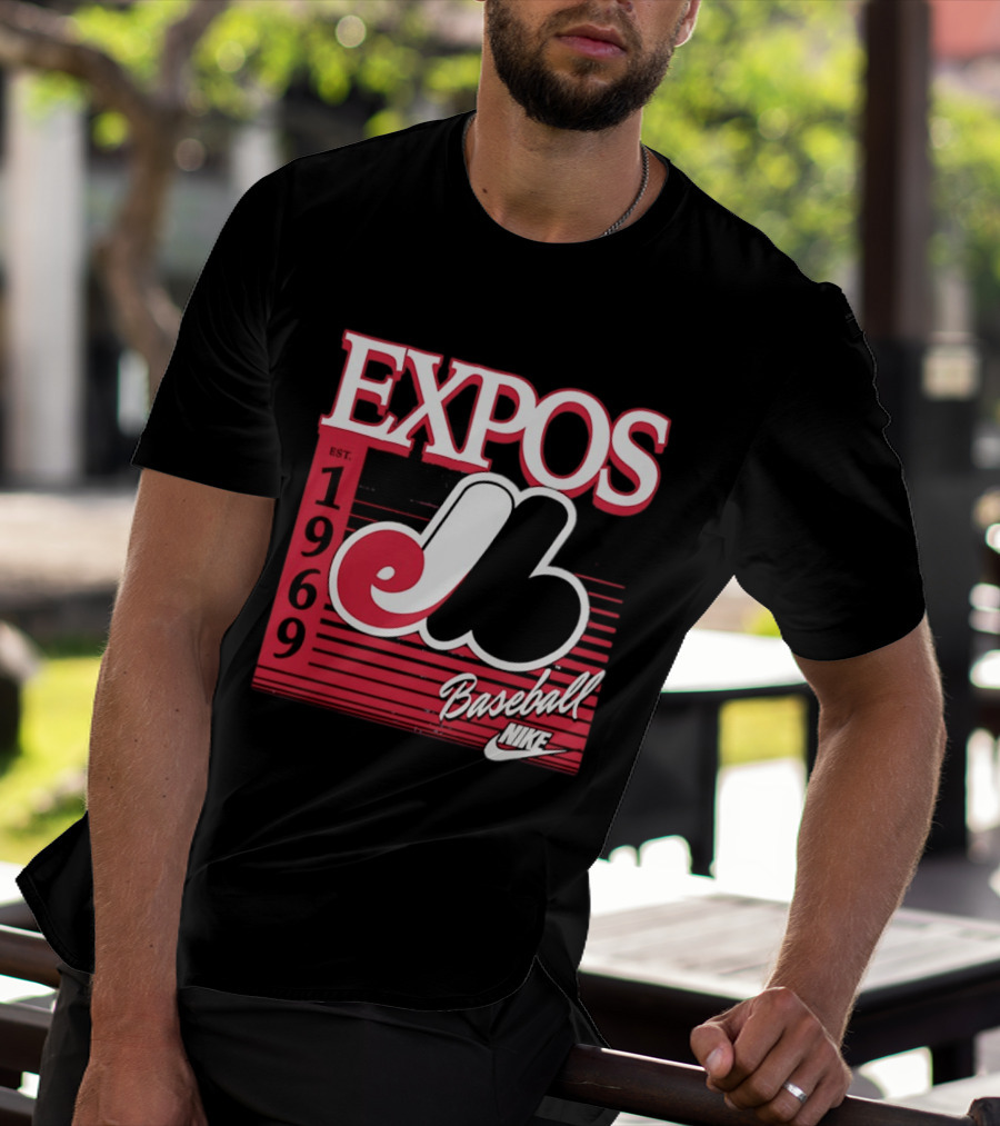 Expos Est 1969 Montreal Baseball Nike T-Shirt