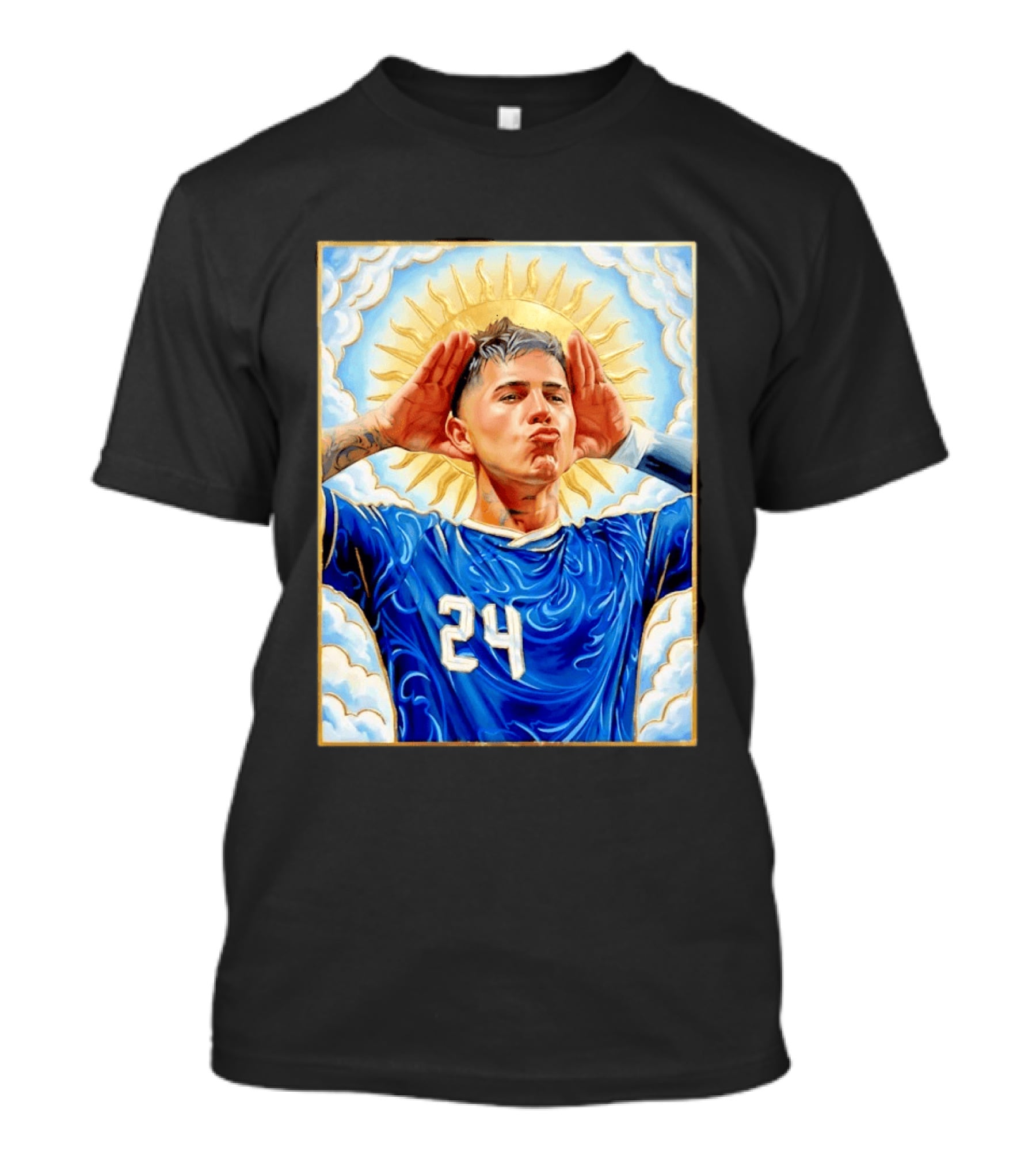 Enzo Fernández 24 Argentina Sun Of May Hands To Ears Gesture T-Shirt
