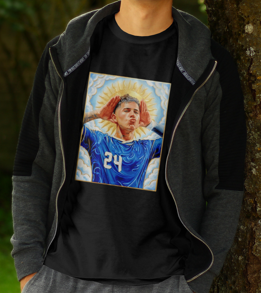 Enzo Fernández 24 Argentina Sun Of May Hands To Ears Gesture T-Shirt