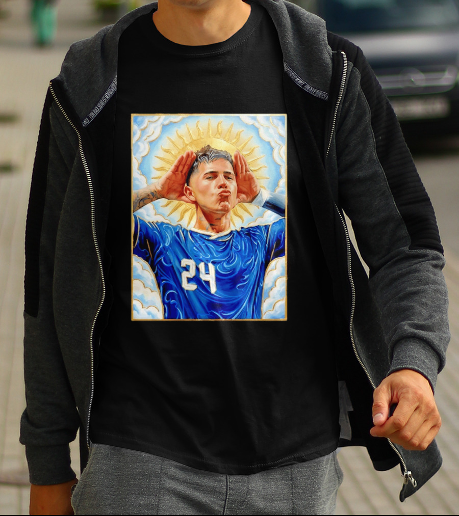 Enzo Fernández 24 Argentina Sun Of May Hands To Ears Gesture T-Shirt