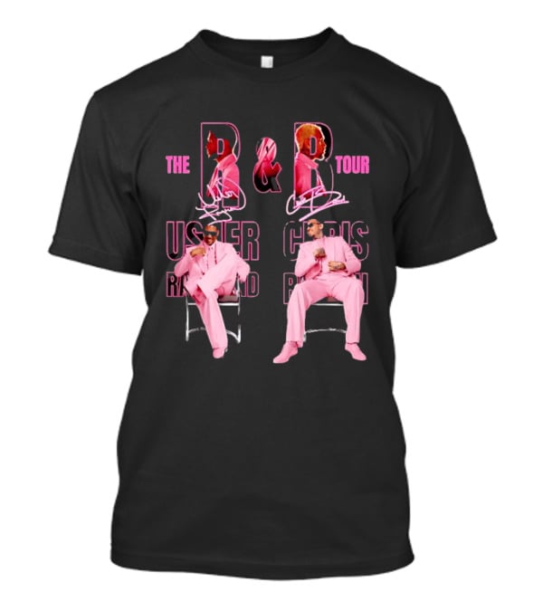 The B And B Tour Usher Chris Brown Pink Suits T-Shirt