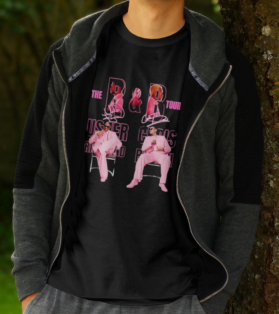 The B And B Tour Usher Chris Brown Pink Suits T-Shirt