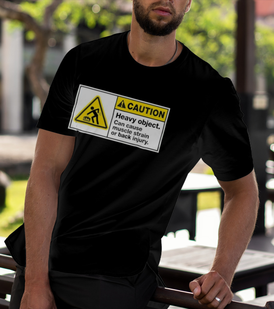 Heavy Object Warning Caution Anime Cat Girl T-Shirt