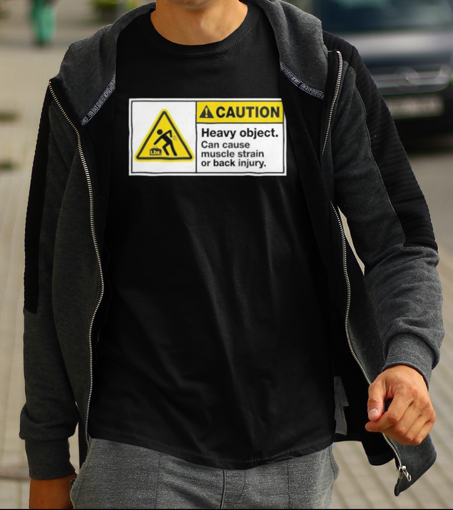 Heavy Object Warning Caution Anime Cat Girl T-Shirt