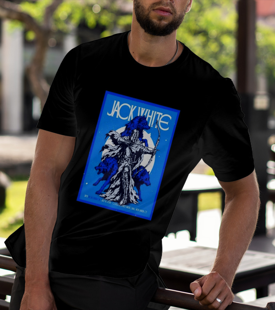 Jack White Concert July 18 2026 College Street Music Hall New Haven CT Event With Wolves And Archer T-Shirt