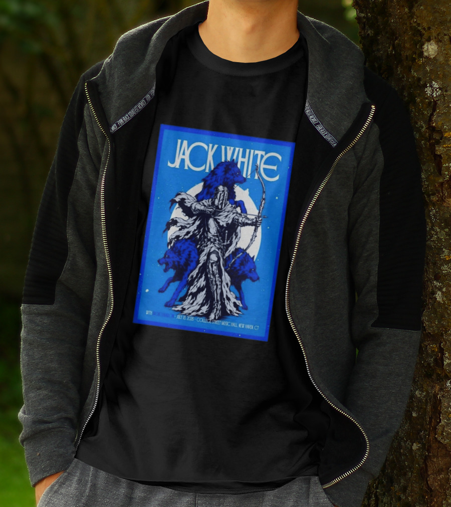 Jack White Concert July 18 2026 College Street Music Hall New Haven CT Event With Wolves And Archer T-Shirt