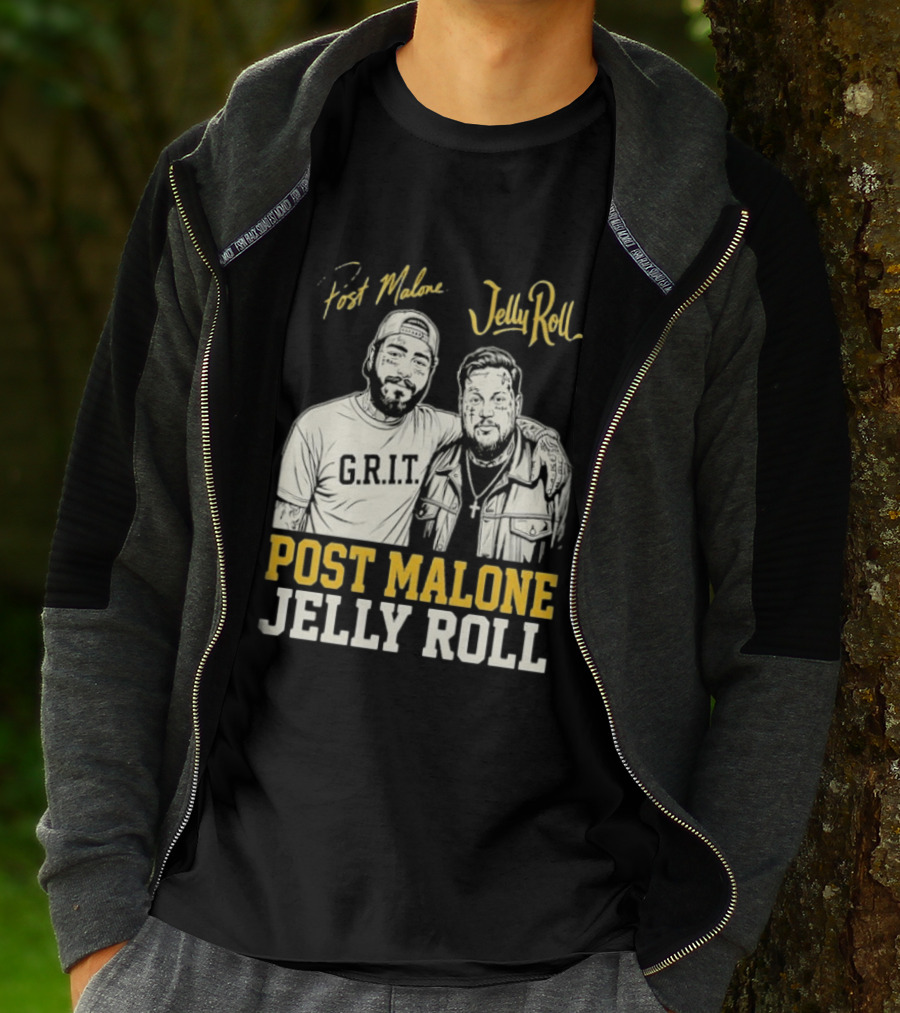 Post Malone Jelly Roll G.R.I.T Collaboration T-Shirt