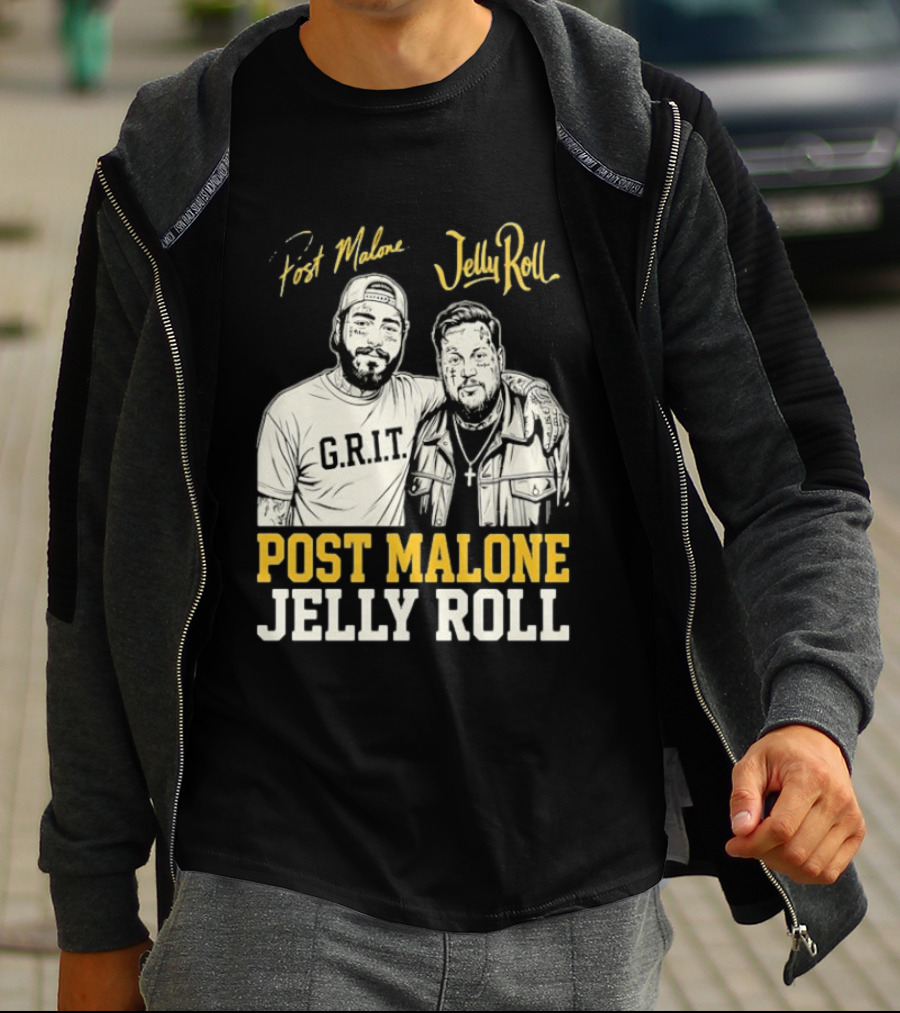 Post Malone Jelly Roll G.R.I.T Collaboration T-Shirt