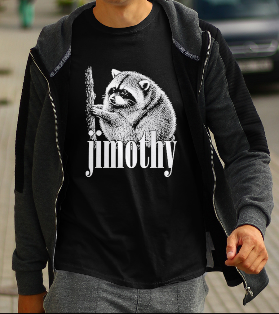 Jimothy Raccoon Hand Drawn Wildlife T-Shirt