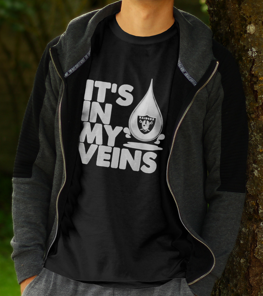 Raiders It's In My Veins Fan Passion T-Shirt