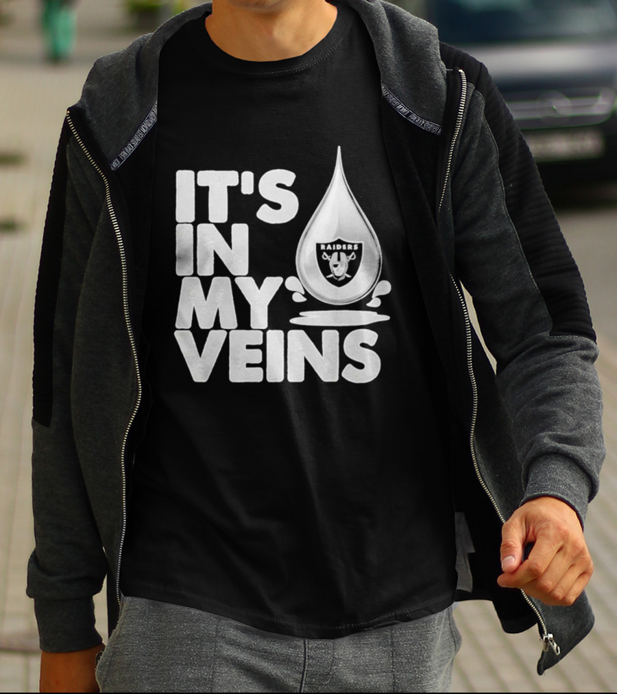 Raiders It's In My Veins Fan Passion T-Shirt