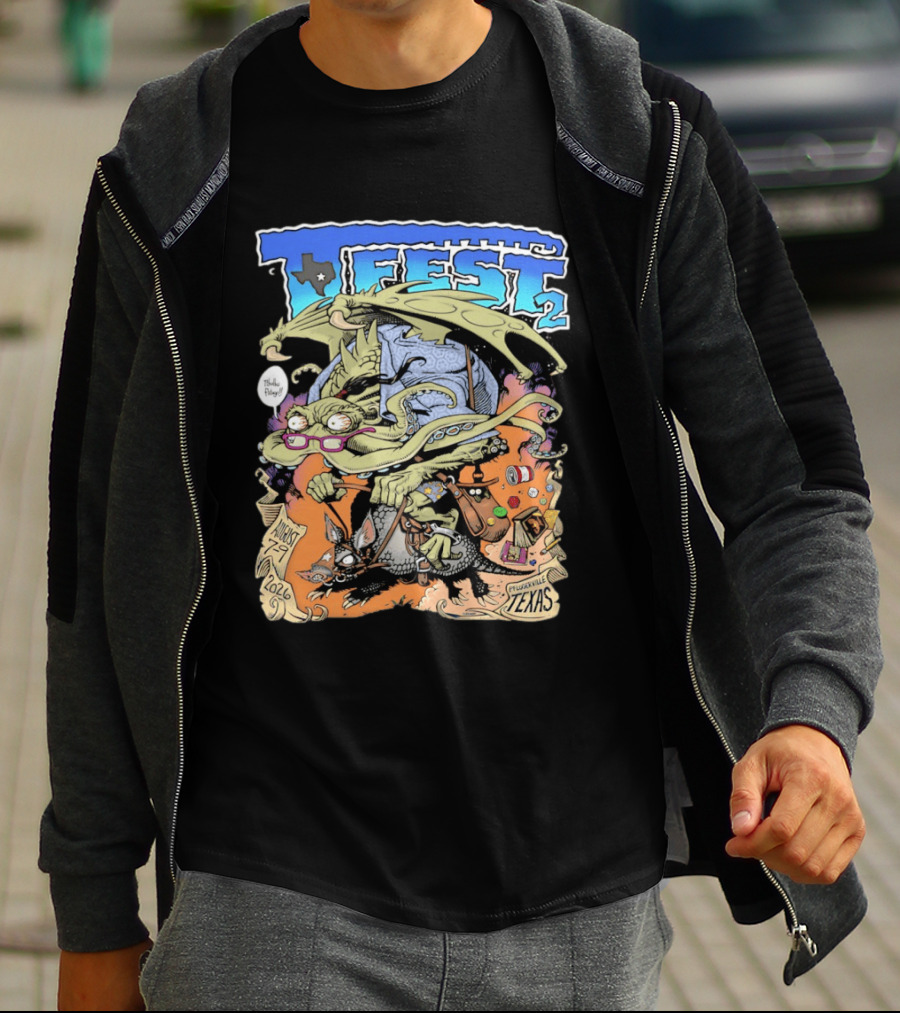 T Fest 2 Cthulhu Armadillo August 29 2026 Pflugerville Texas T-Shirt