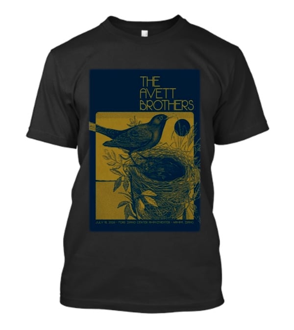The Avett Brothers July 18 2026 Ford Idaho Center Amphitheater Nampa ID Bird And Nest T-Shirt