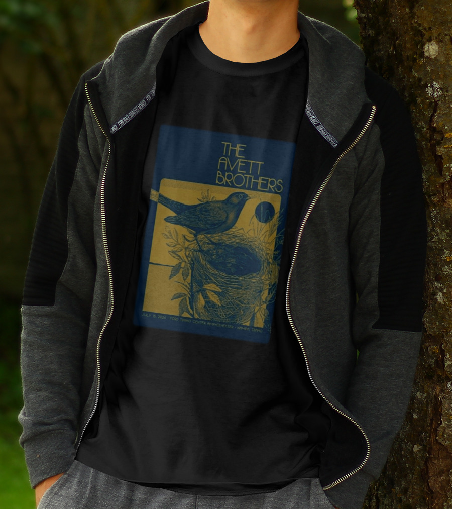 The Avett Brothers July 18 2026 Ford Idaho Center Amphitheater Nampa ID Bird And Nest T-Shirt