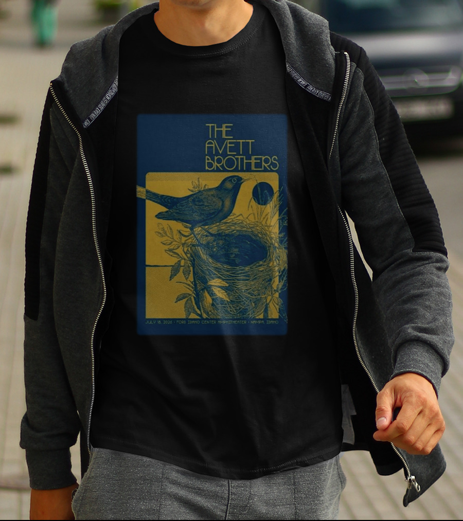 The Avett Brothers July 18 2026 Ford Idaho Center Amphitheater Nampa ID Bird And Nest T-Shirt