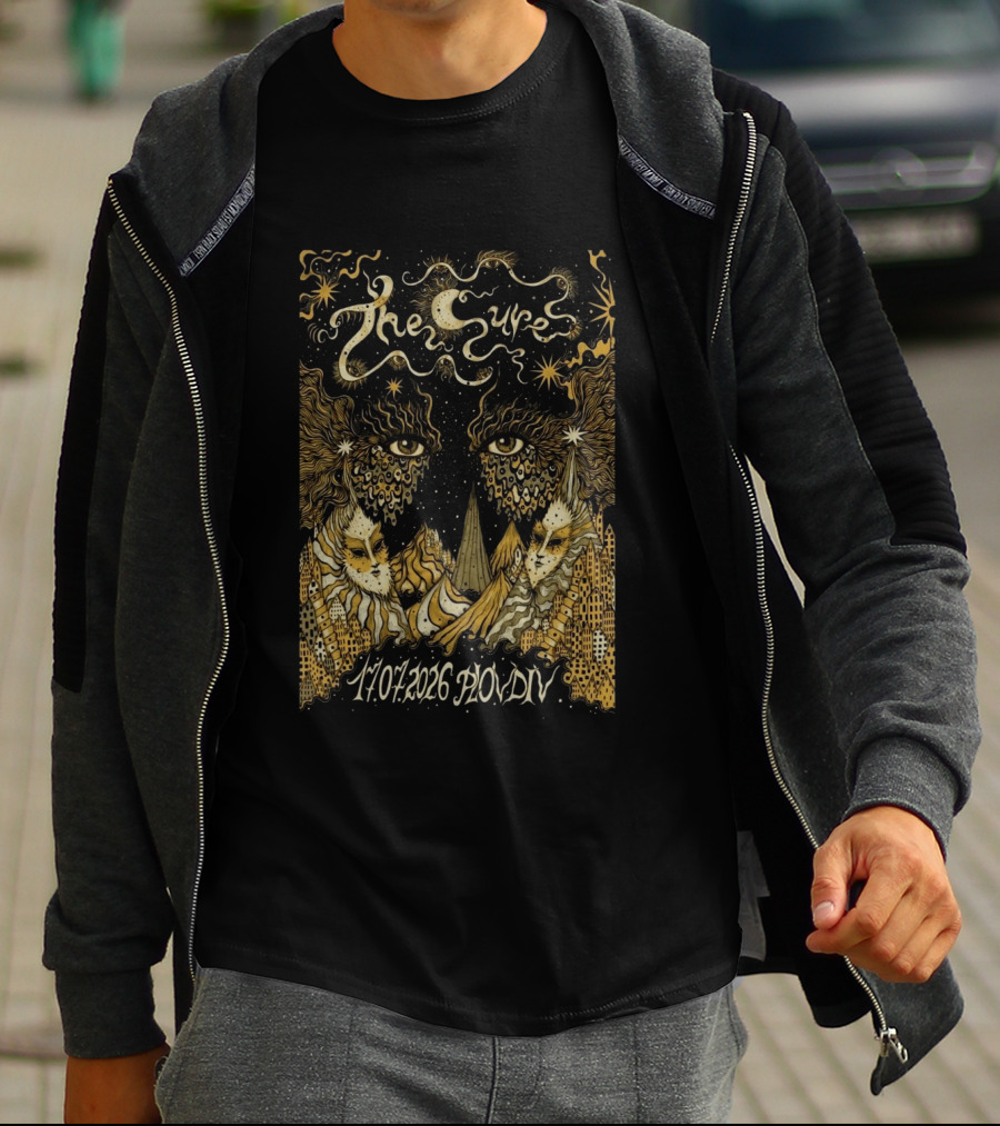 The Cure Phill Good Festival Plovdiv Bulgaria July 17 2026 Psychedelic Starry Night T-Shirt