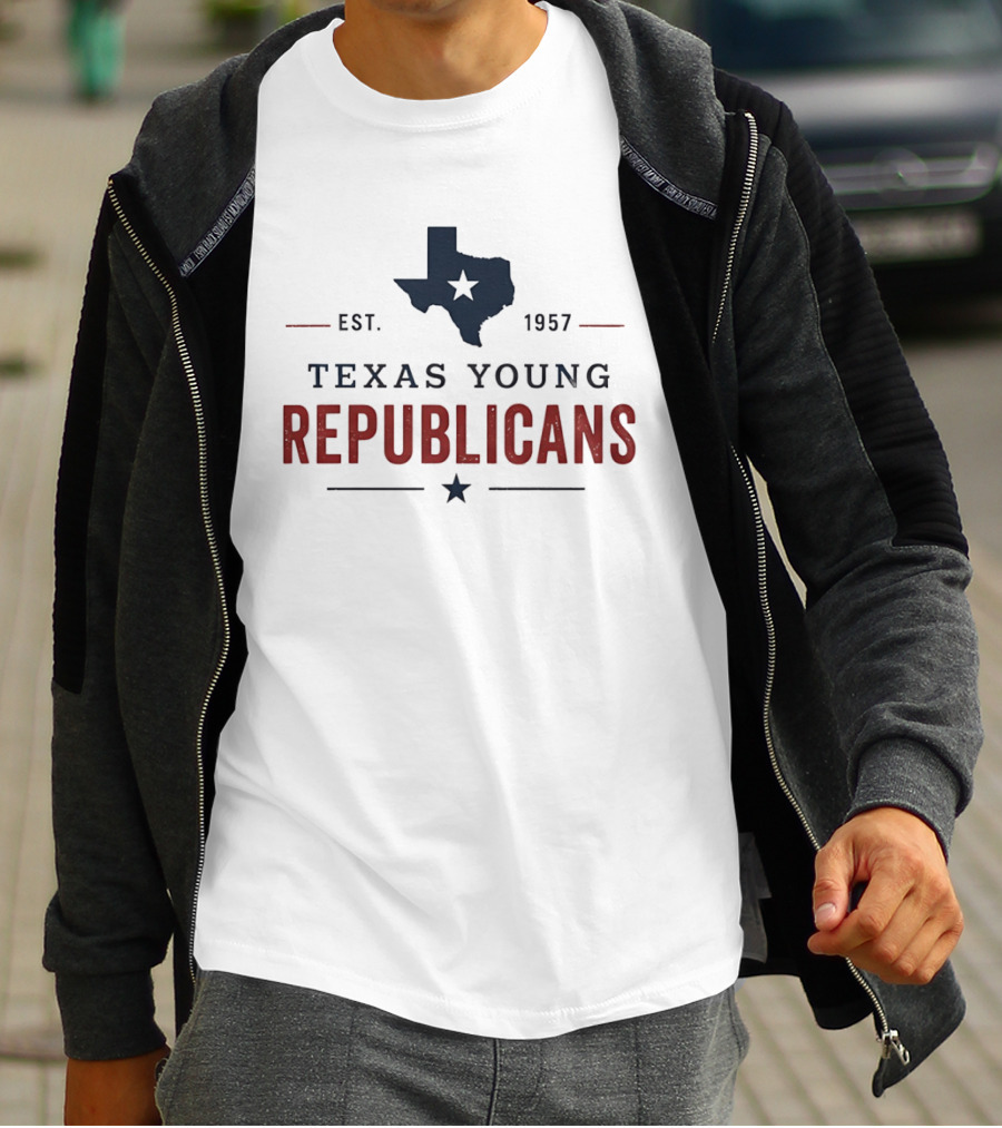 Texas Young Republicans Est 1957 Texas Map Republican Party T-Shirt