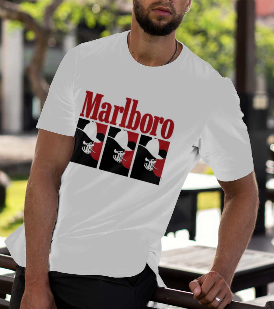 Warren Lotas Marlboro Red Triple Frame Cowboy Aesthetic T-Shirt