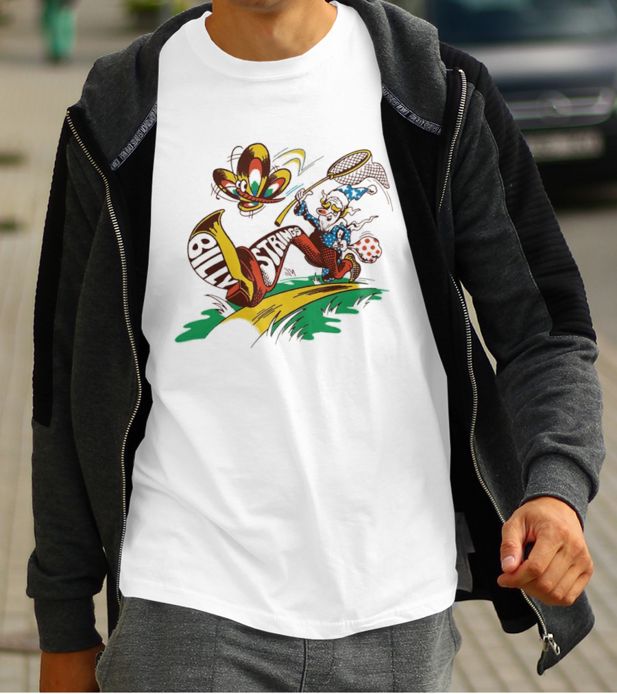 Billy Strings Wizard Catching Butterfly Cartoon Psychedelic T-Shirt